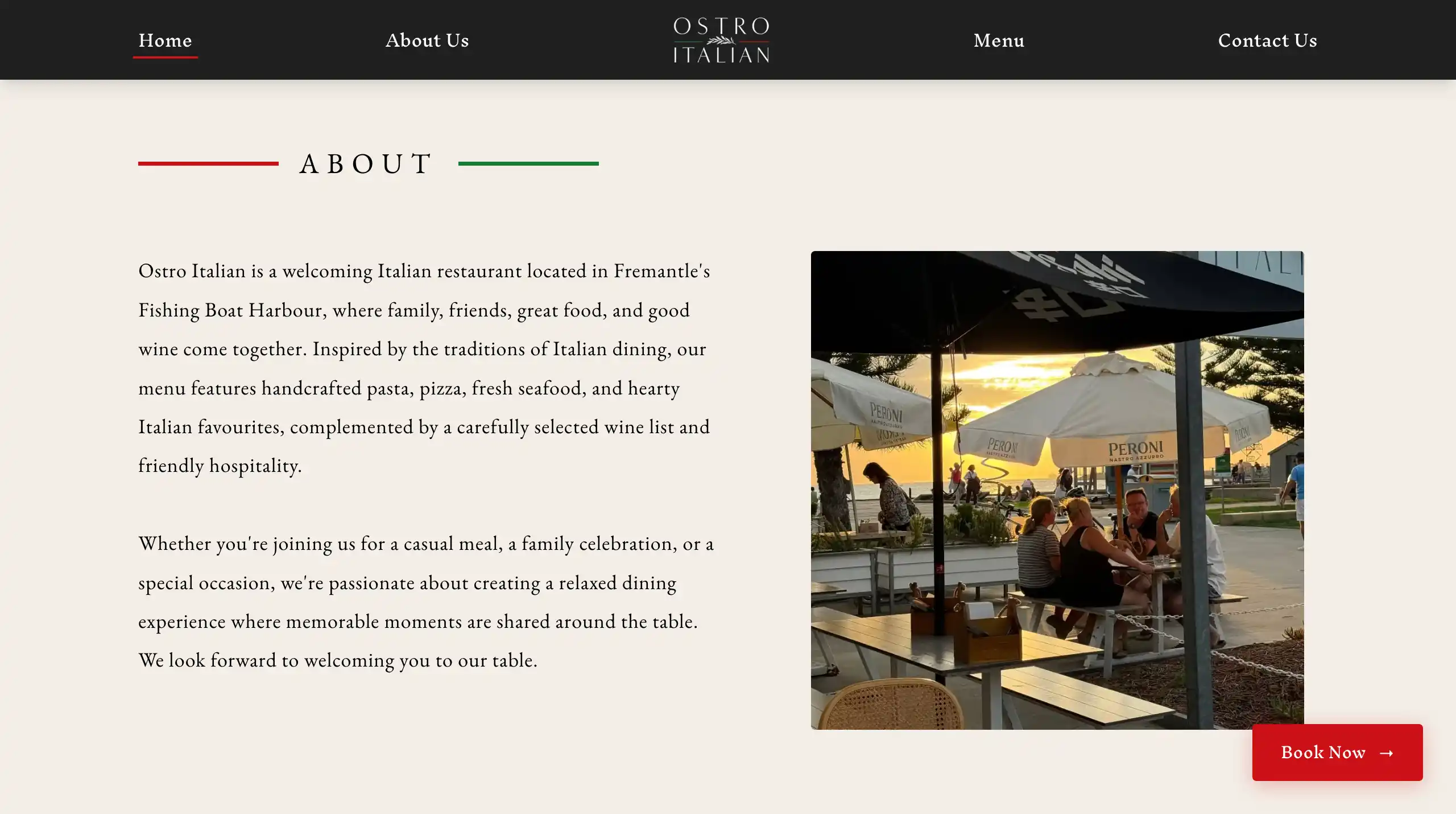 Ostro Italian Website screenshot 2