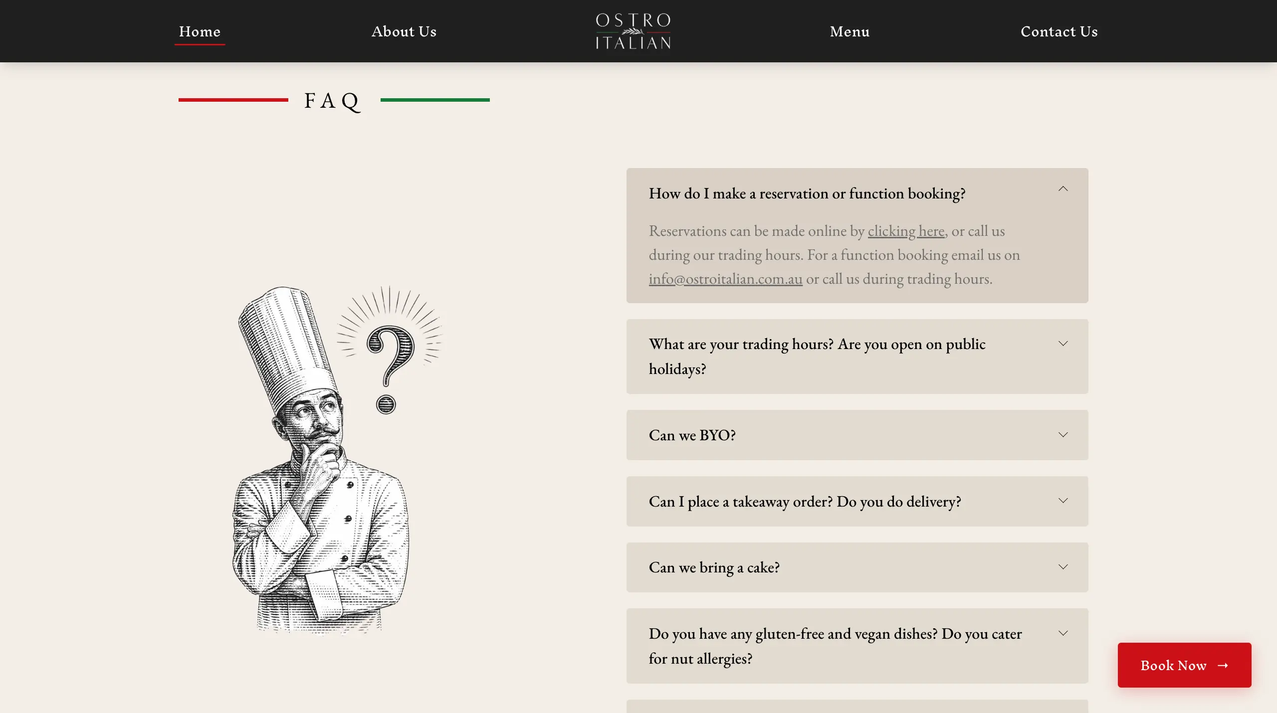 Ostro Italian Website screenshot 6