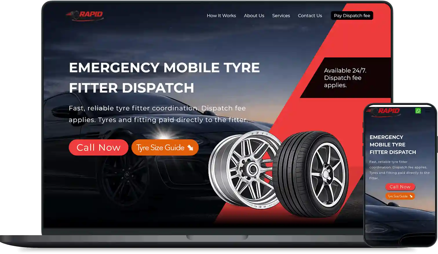 Rapid Website mockup