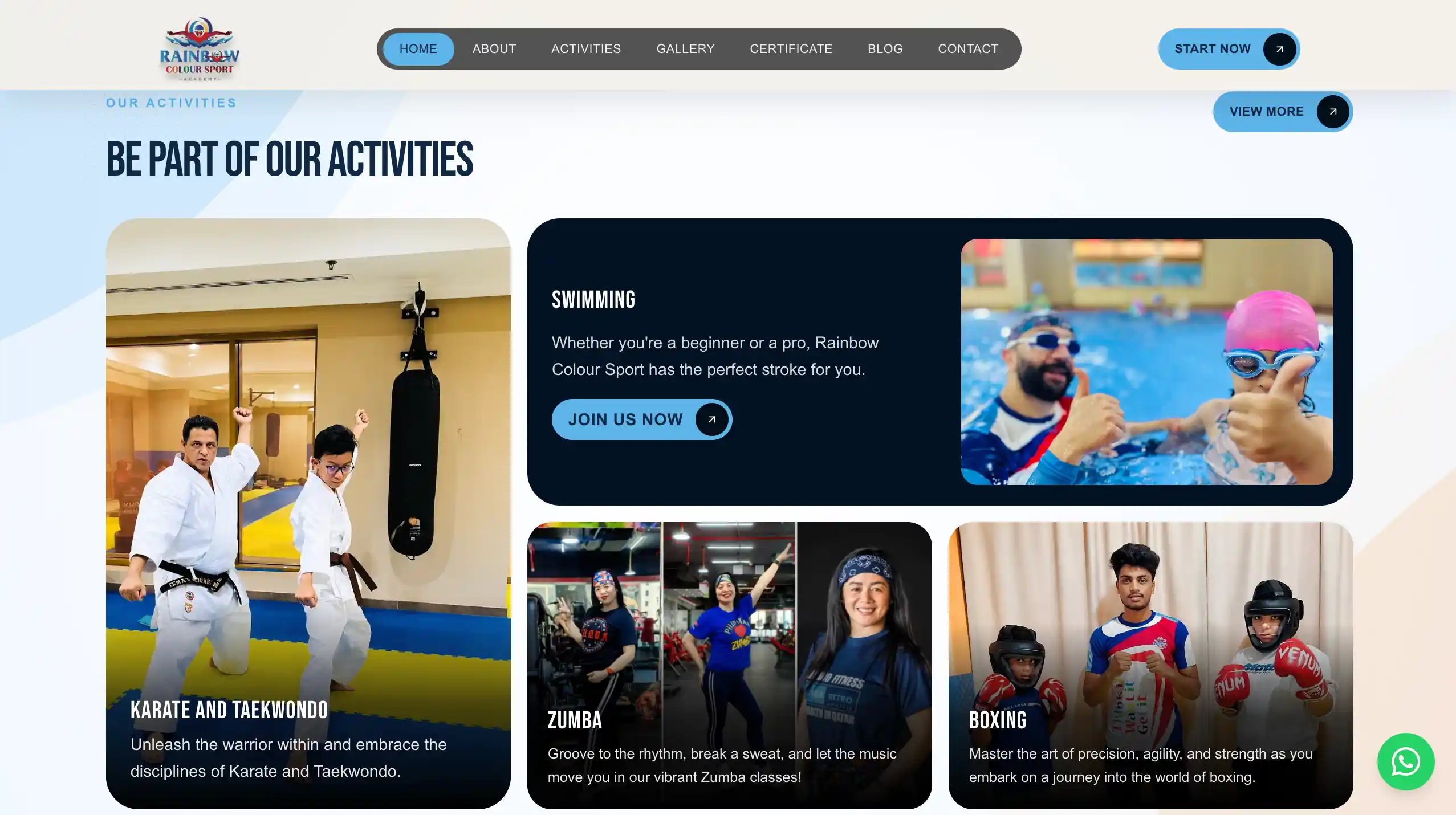 Rainbow Website screenshot 2