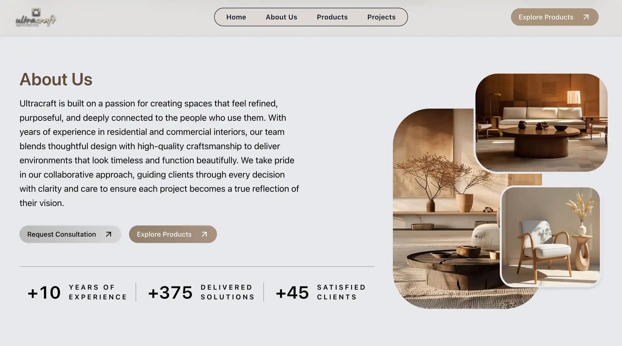 Ultracraft Website screenshot 2