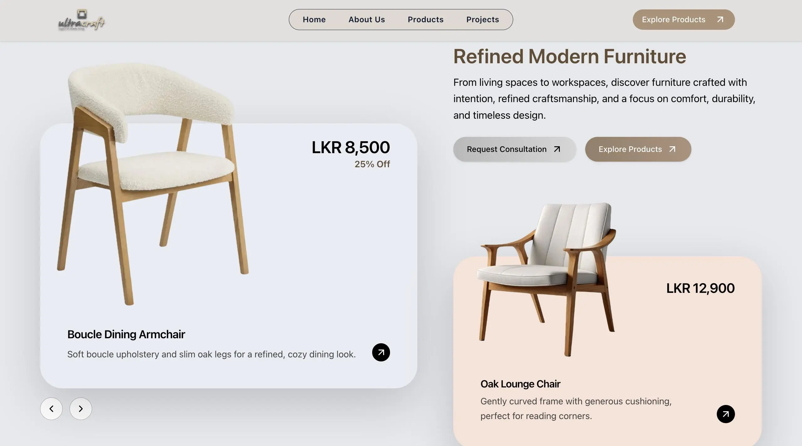 Ultracraft Website screenshot 3